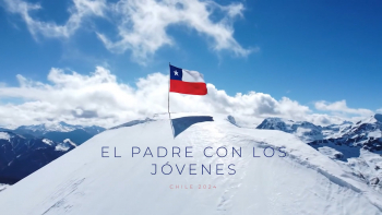 El Padre con los jóvenes en Chile. 2024.